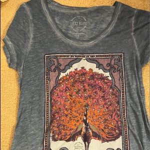 LUCKY BRAND TEE WITH COLORFUL BOHO PRINT SIZE SMALL